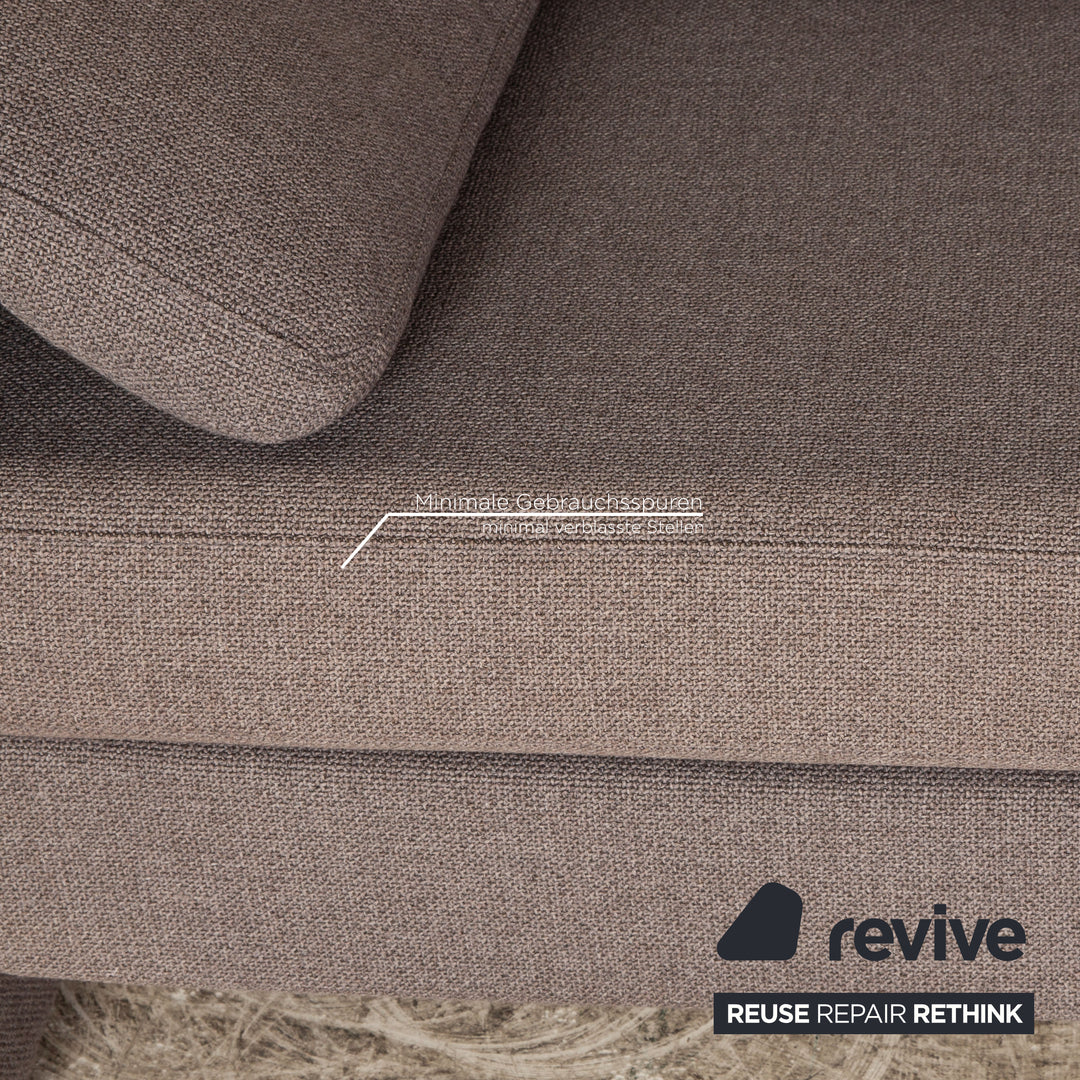 Cor Conseta Fabric Two Seater Gray Sofa Couch