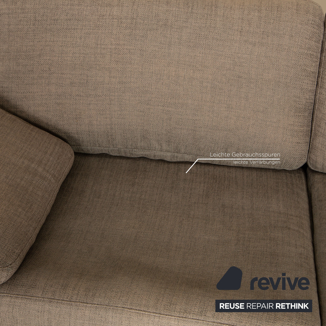 Cor Conseta Stoff Zweisitzer Grau Sofa Couch