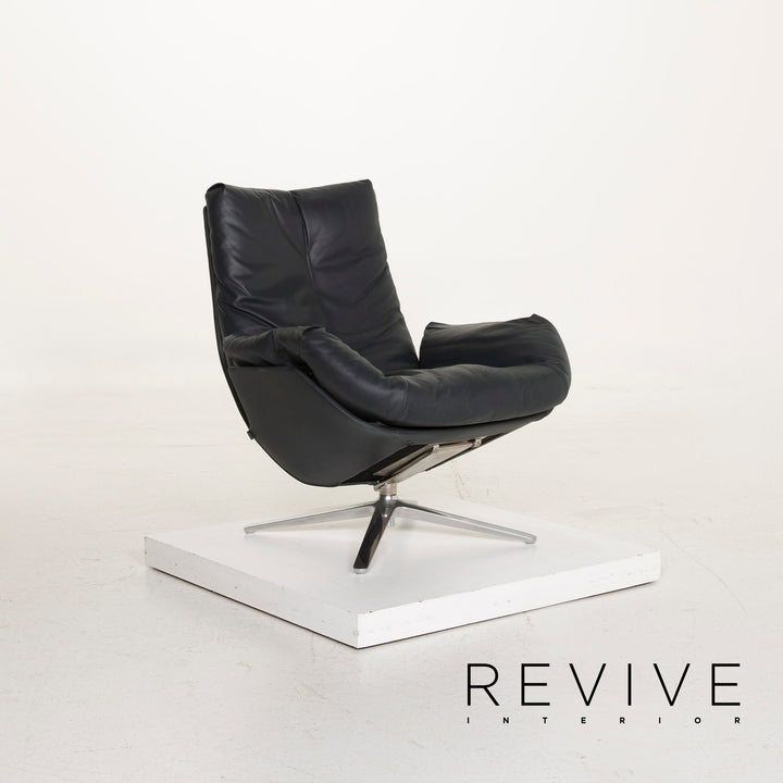 Cor Cordia Lounge Leder Sessel Dunkelgrün inkl. Hocker #15333