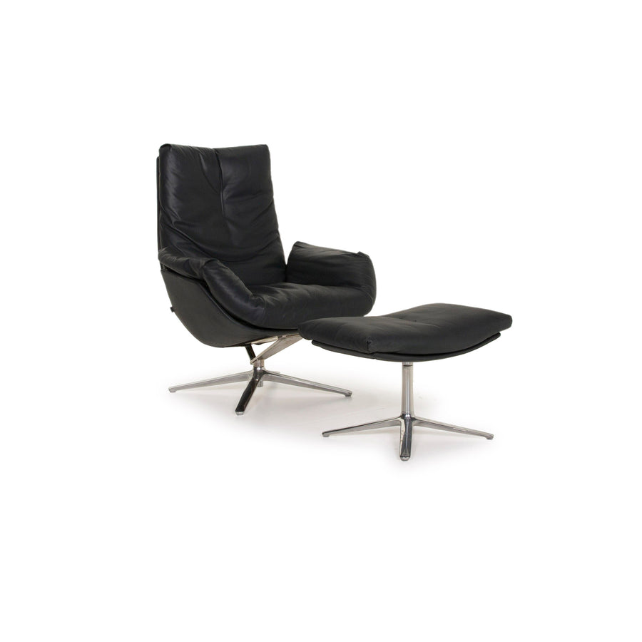 Cor Cordia Lounge Leder Sessel Dunkelgrün inkl. Hocker #15333