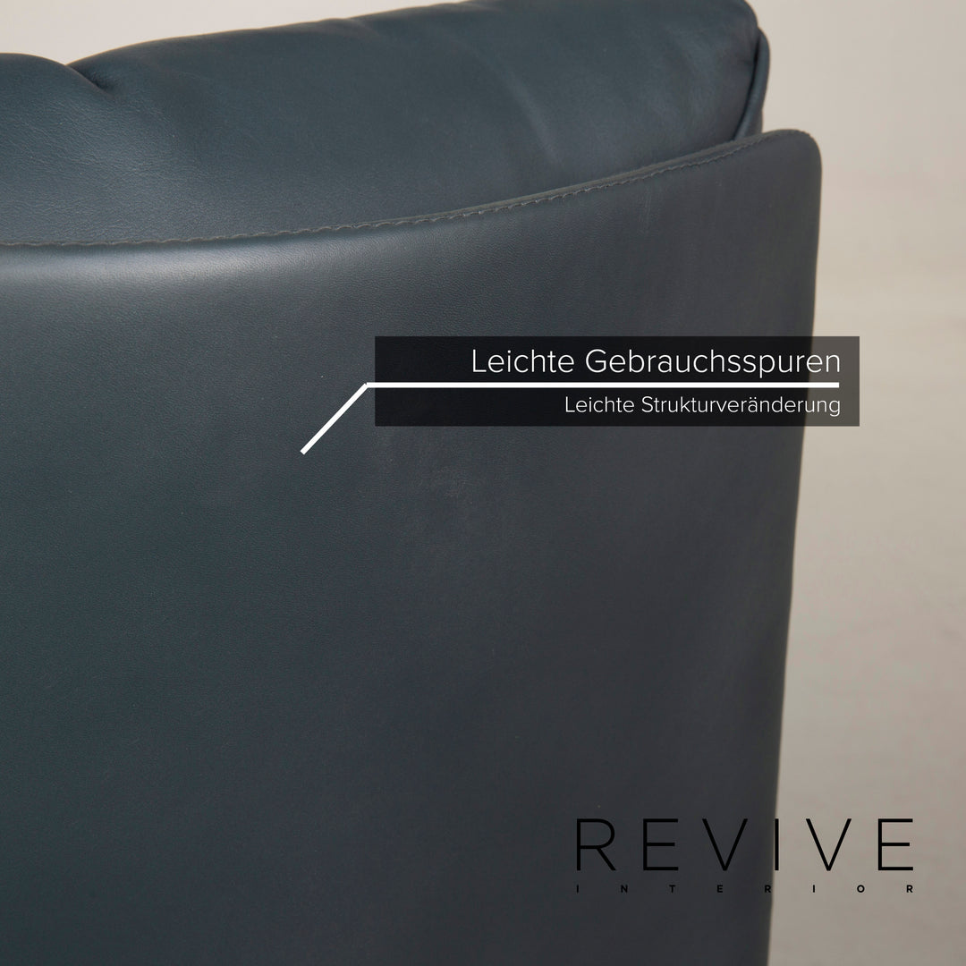 Cor Cordia Lounge Leder Sessel Dunkelgrün inkl. Hocker #15333