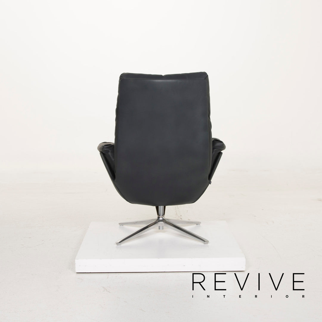 Cor Cordia Lounge Leder Sessel Dunkelgrün inkl. Hocker #15333