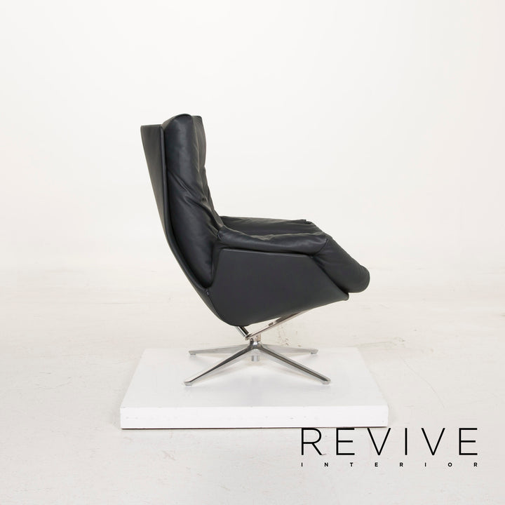 Cor Cordia Lounge Leder Sessel Dunkelgrün inkl. Hocker #15333