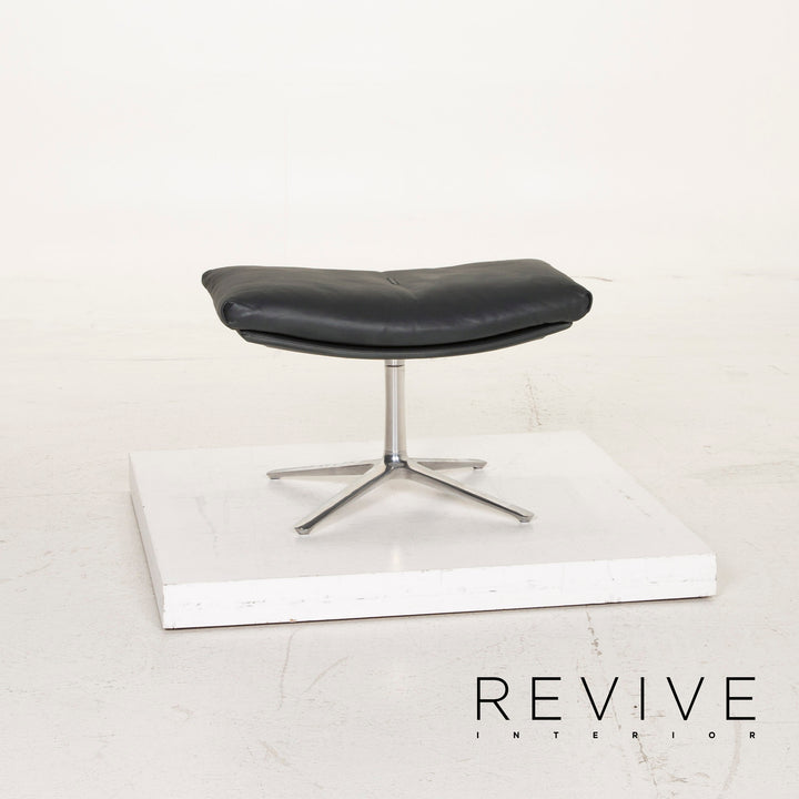 Cor Cordia Lounge Leder Sessel Dunkelgrün inkl. Hocker #15333