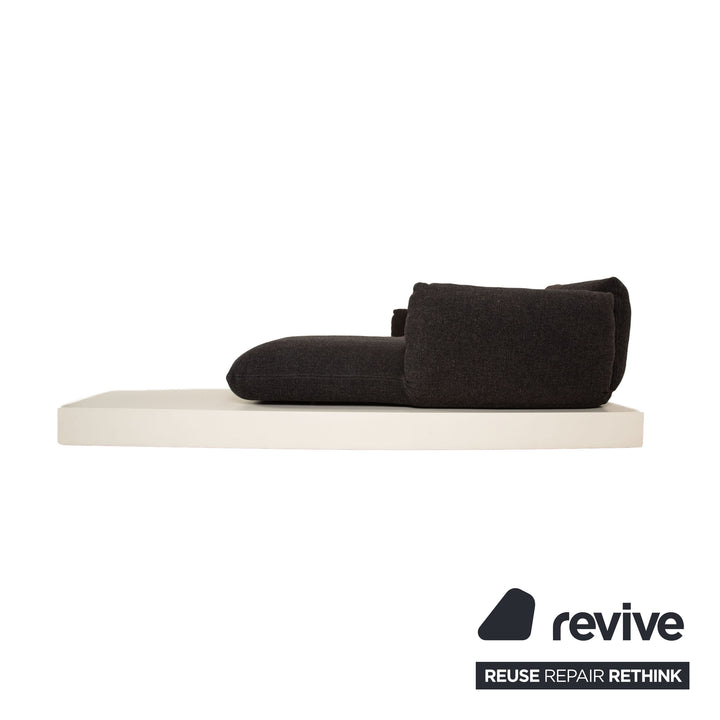 Cor Jalis Stoff Ecksofa Grau Anthrazit Podest Sofa Couch Recamiere rechts