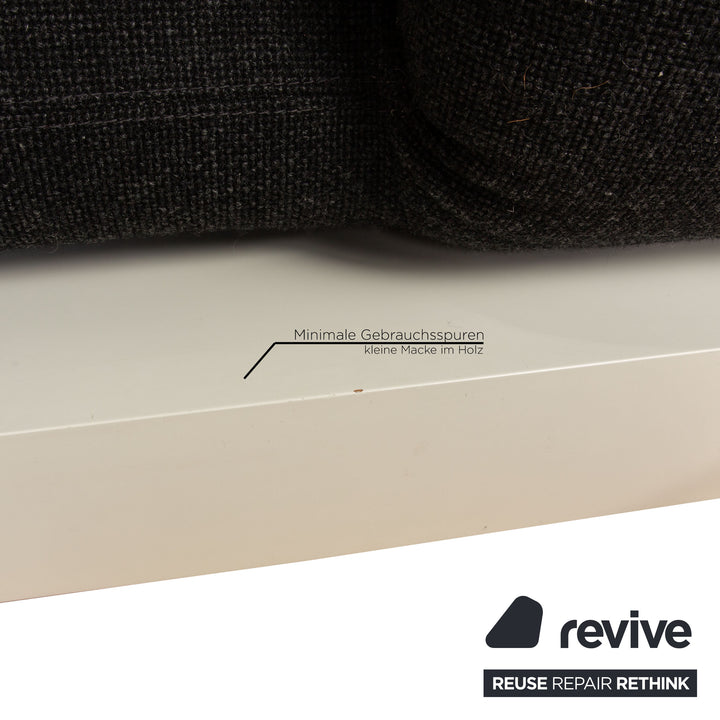 Cor Jalis Stoff Ecksofa Grau Anthrazit Podest Sofa Couch Recamiere rechts