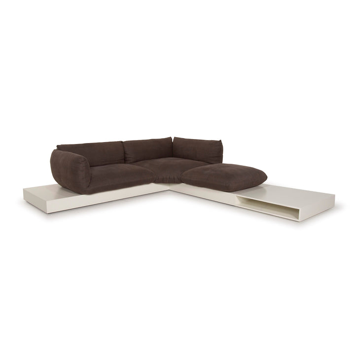 Cor Jalis Stoff Sofa Braun Ecksofa inkl. Couchtisch #14890