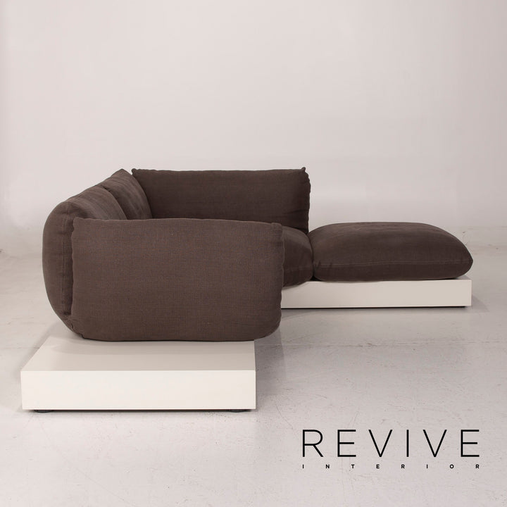 Cor Jalis Stoff Sofa Braun Ecksofa inkl. Couchtisch #14890