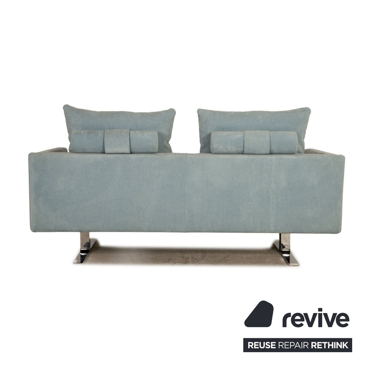 Cor Jura Stoff Cord Zweisitzer Blau Sofa Couch