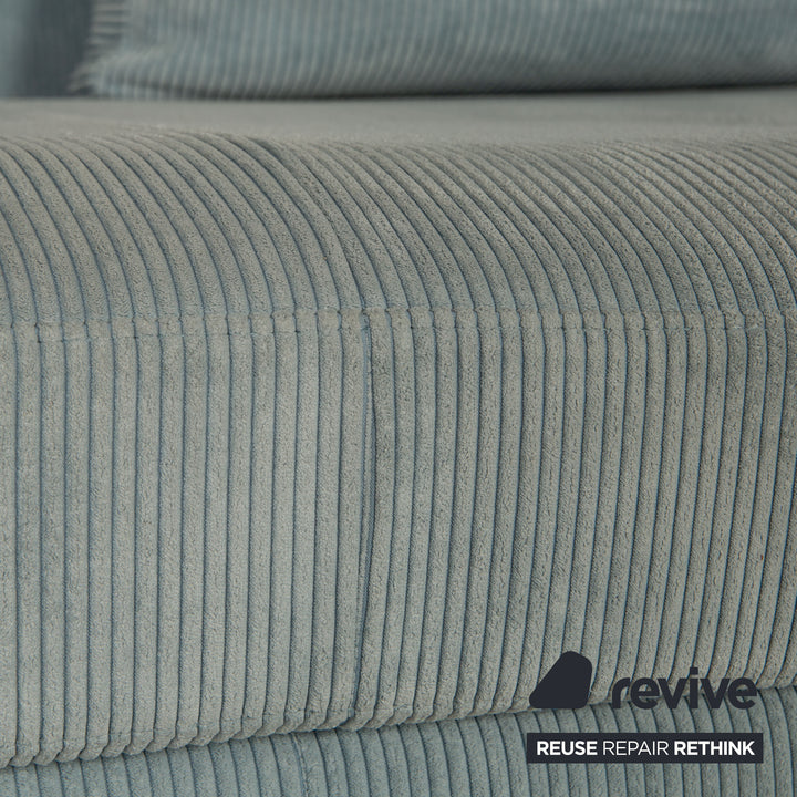 Cor Jura Stoff Cord Zweisitzer Blau Sofa Couch