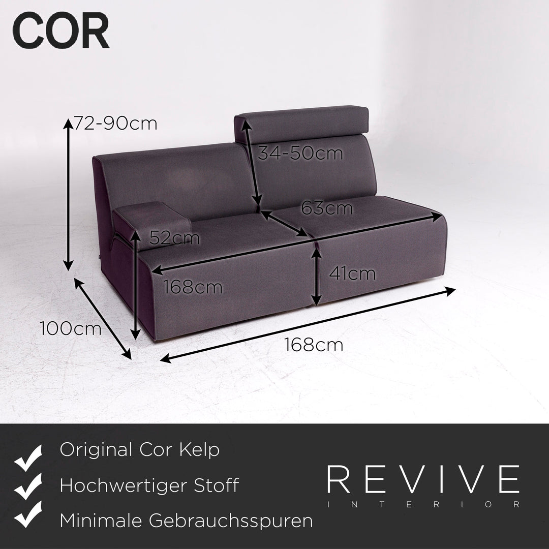 Cor Kelp Stoff Sofa Zweisitzer Couch #9284