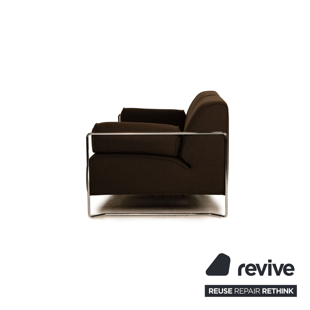 Cor Kelp Stoff Dreisitzer Grau Braun Sofa Couch