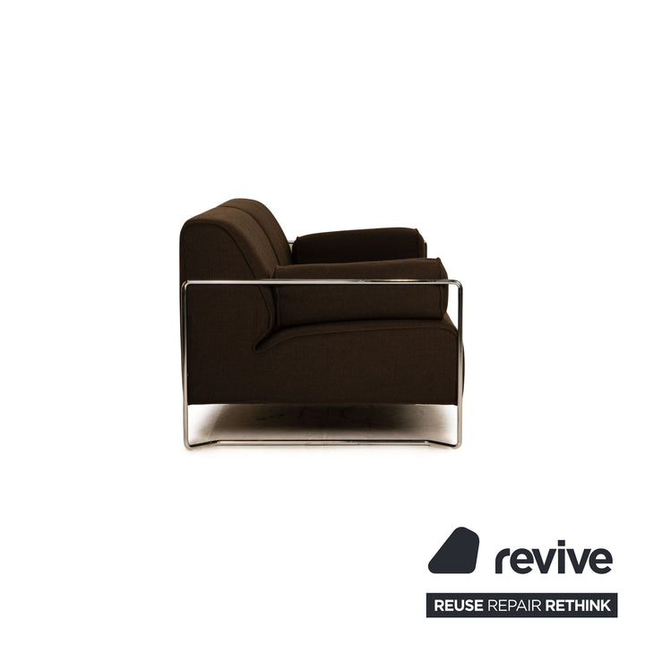 Cor Kelp Stoff Dreisitzer Grau Braun Sofa Couch