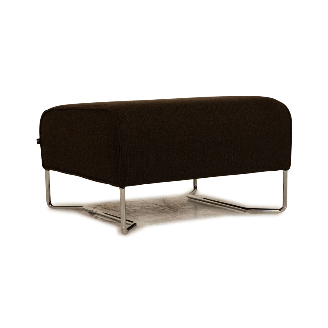 Cor Kelp Stoff Hocker Braun Grau