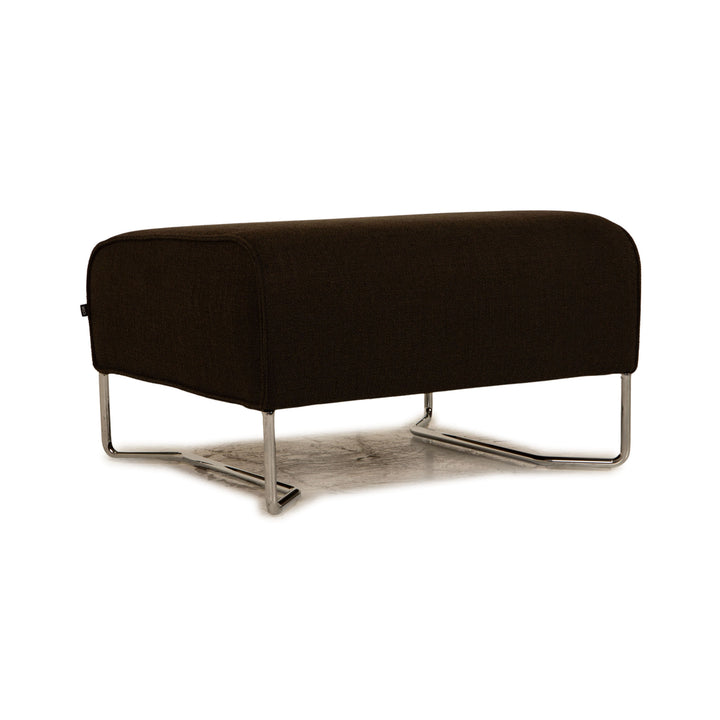 Cor Kelp Stoff Hocker Braun Grau