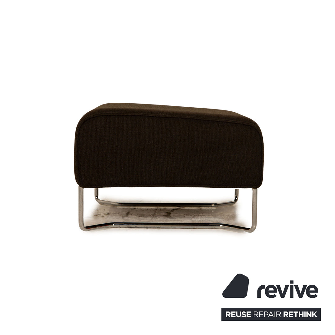 Cor Kelp Stoff Hocker Braun Grau