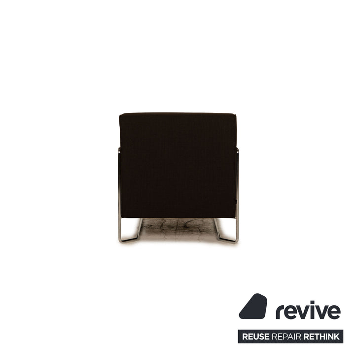 Cor Kelp Stoff Sofa Garnitur Braun Dreisitzer Sessel Hocker