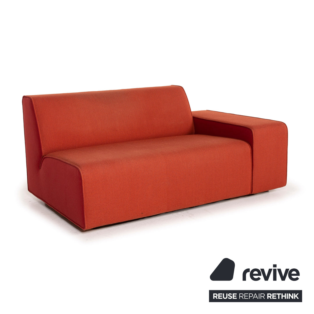 Cor Kelp Stoff Sofa Orange Zweisitzer Modular