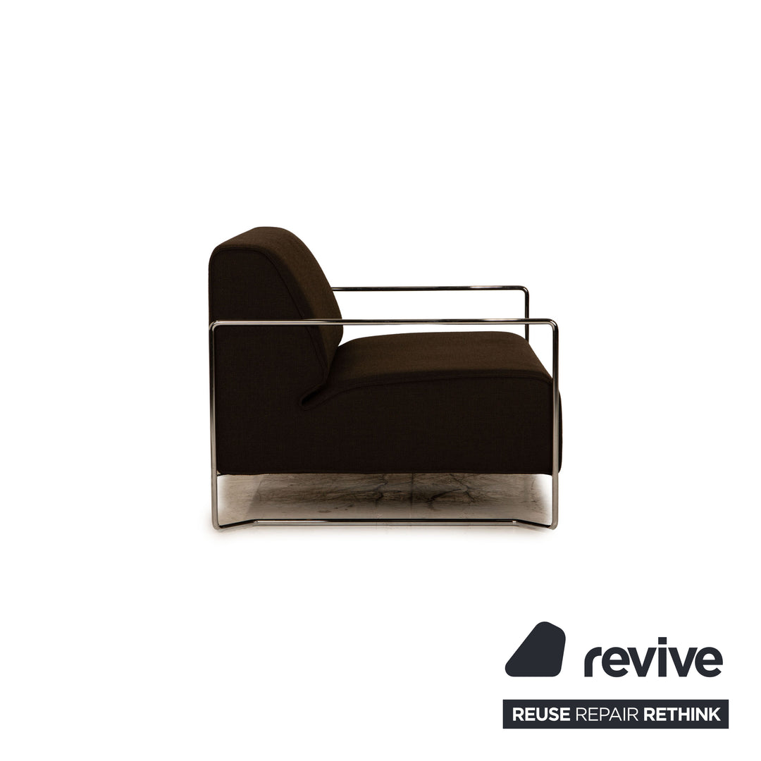 Cor Kelp Stoff Zweisitzer Braun Grau Sofa Couch