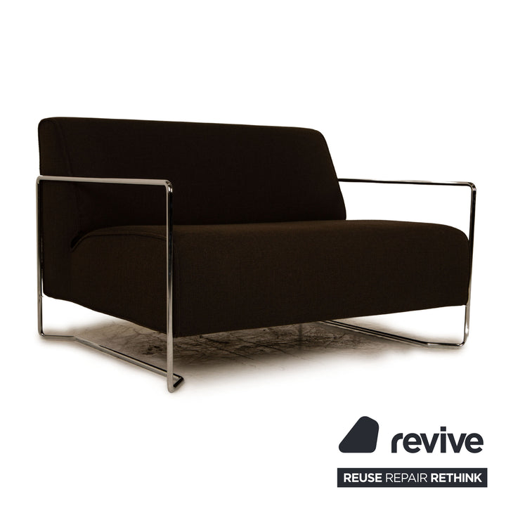 Cor Kelp Stoff Zweisitzer Braun Grau Sofa Couch