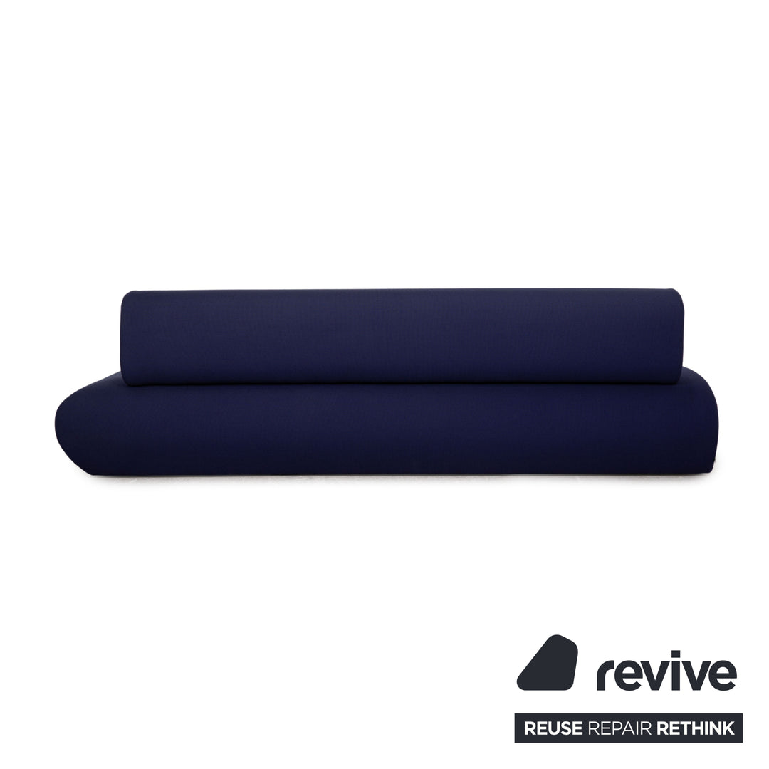 Cor Lava Stoff Ecksofa Blau Dunkelblau Sofa Couch inkl. Bodenmatte Funktion Recamiere rechts