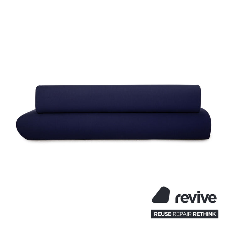 Cor Lava Stoff Ecksofa Blau Dunkelblau Sofa Couch inkl. Bodenmatte Funktion Recamiere rechts