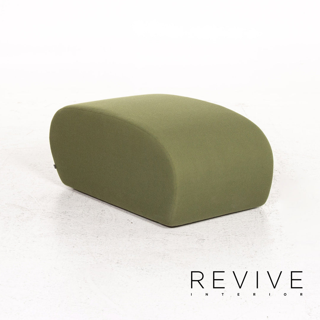 Cor Lava Stoff Ecksofa inkl. Hocker Grün Modulsofa Couch #13478