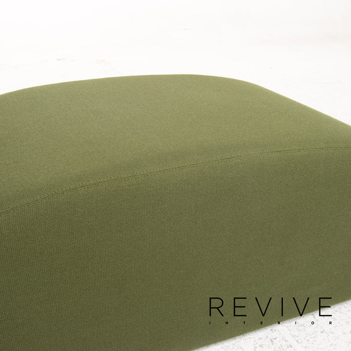 Cor Lava Stoff Ecksofa inkl. Hocker Grün Modulsofa Couch #13478