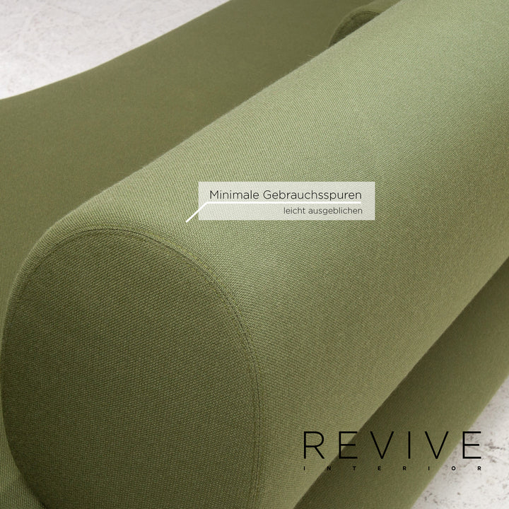 Cor Lava Stoff Ecksofa inkl. Hocker Grün Modulsofa Couch #13478
