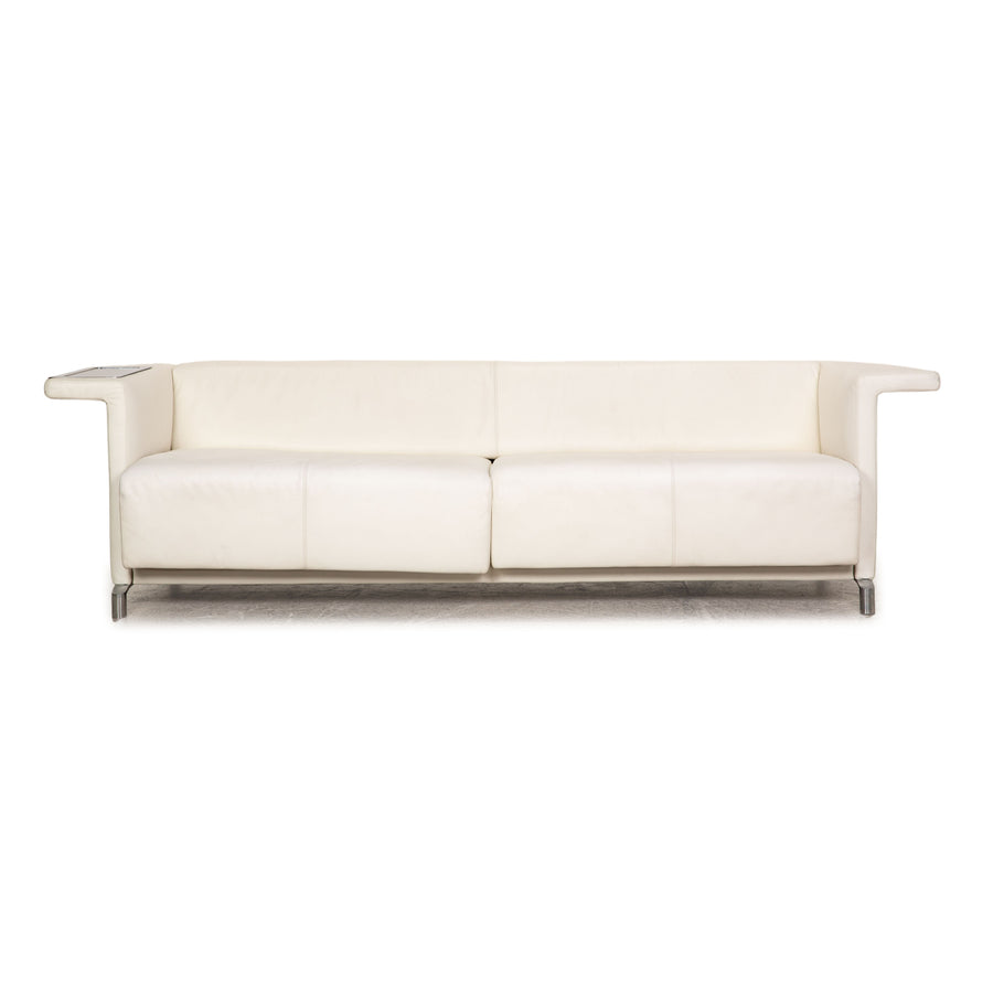 Cor Leder Sofa Creme Viersitzer Couch