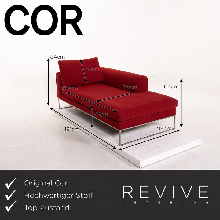Cor Mell Stoff Liege Rot Reacmiere #15335