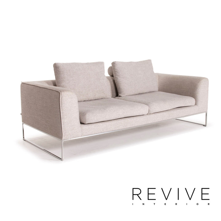 Cor Mell Stoff Sofa Grau Zweisitzer