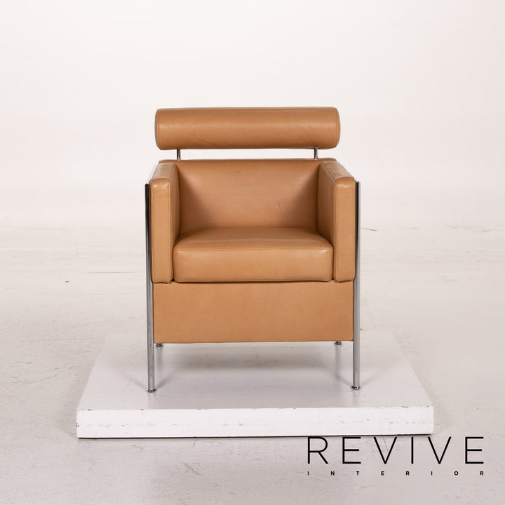 Cor Nemo leather armchair set beige 2x armchair