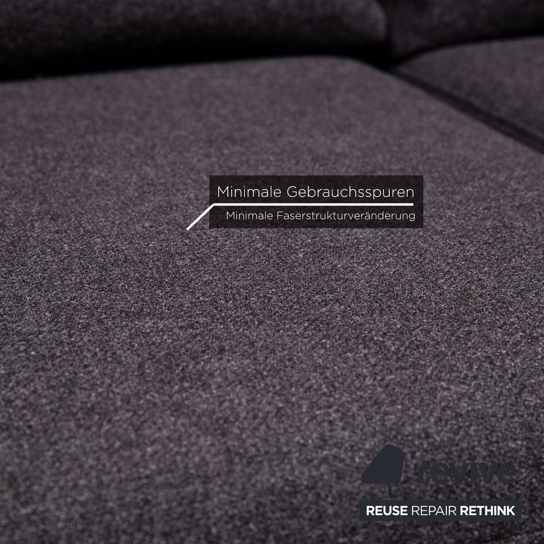 Cor Nemo Stoff Sofa Anthrazit Grau Dreisitzer Couch #14635