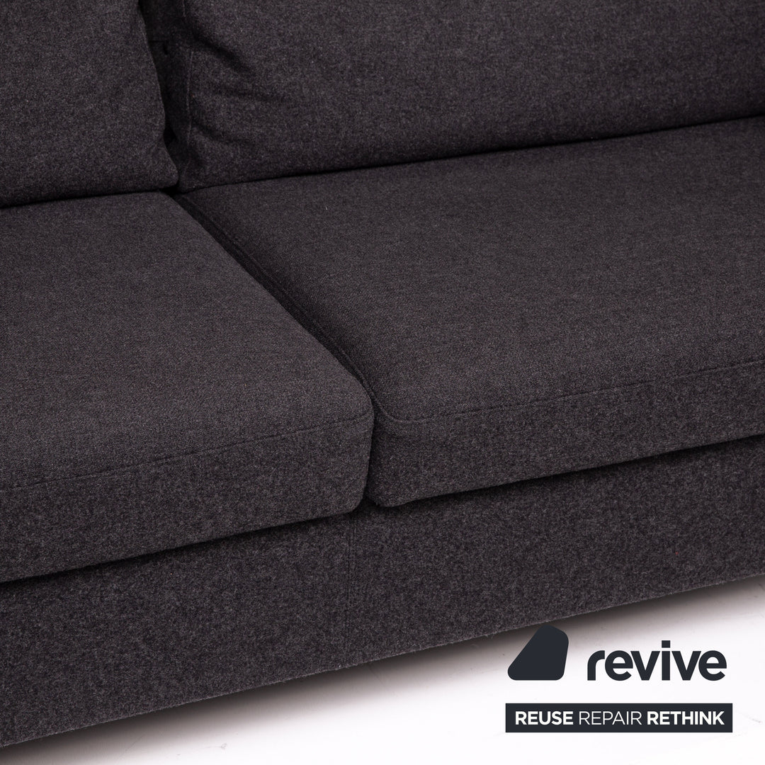 Cor Nemo Stoff Sofa Anthrazit Grau Dreisitzer Couch #14635
