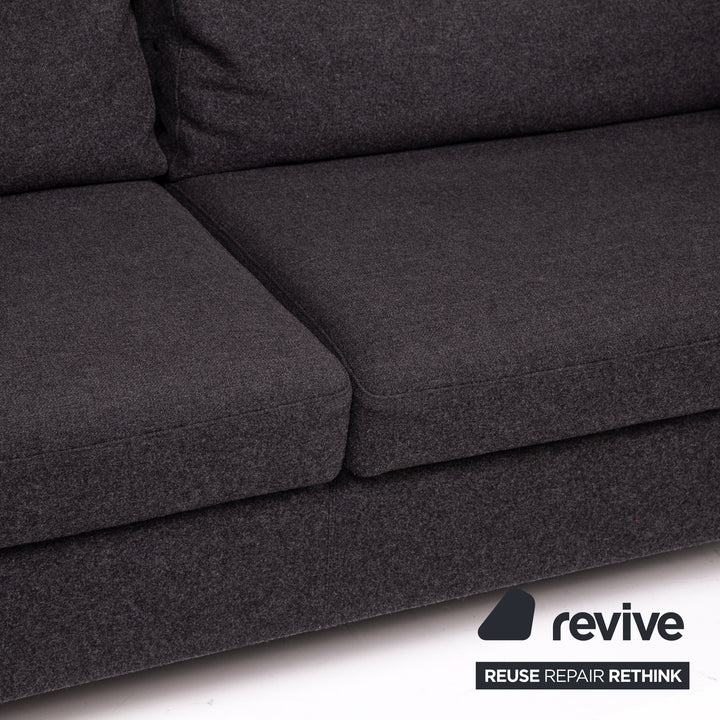 Cor Nemo Stoff Sofa Anthrazit Grau Dreisitzer Couch #14635