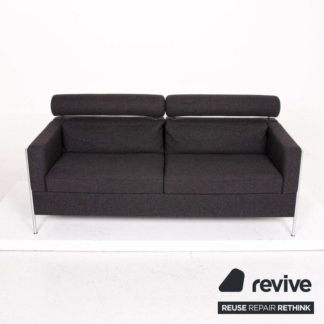Cor Nemo Stoff Sofa Anthrazit Grau Dreisitzer Couch #14635
