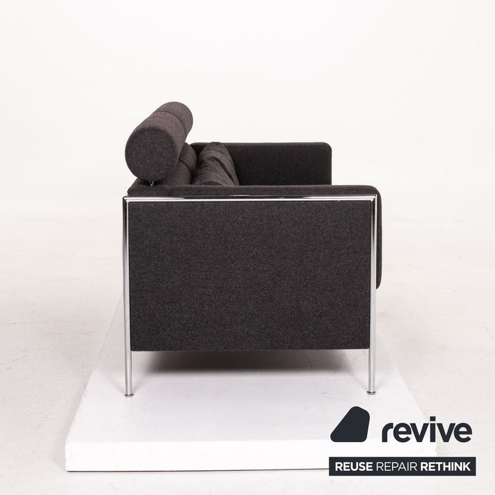 Cor Nemo Stoff Sofa Anthrazit Grau Dreisitzer Couch #14635