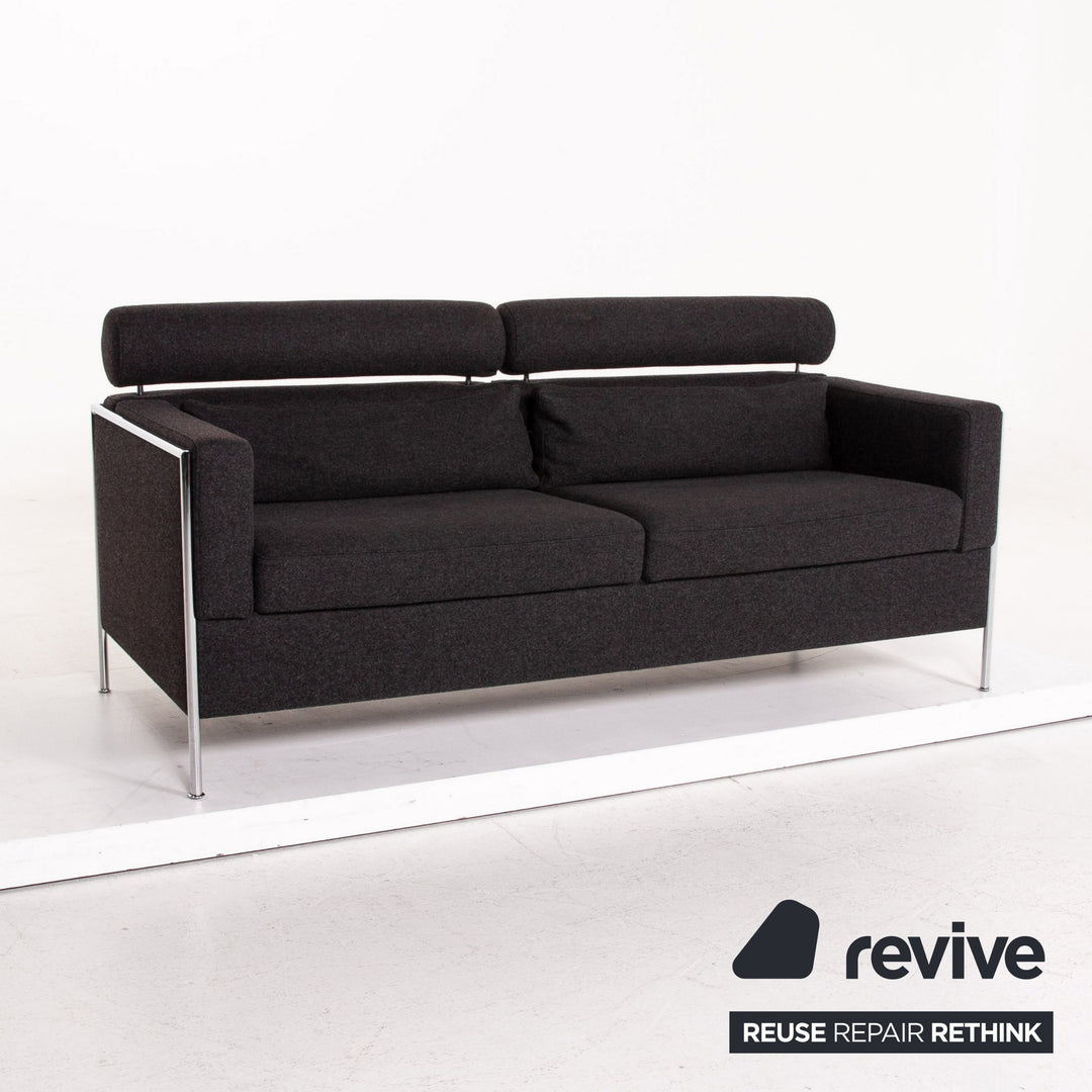 Cor Nemo Stoff Sofa Anthrazit Grau Dreisitzer Couch #14635
