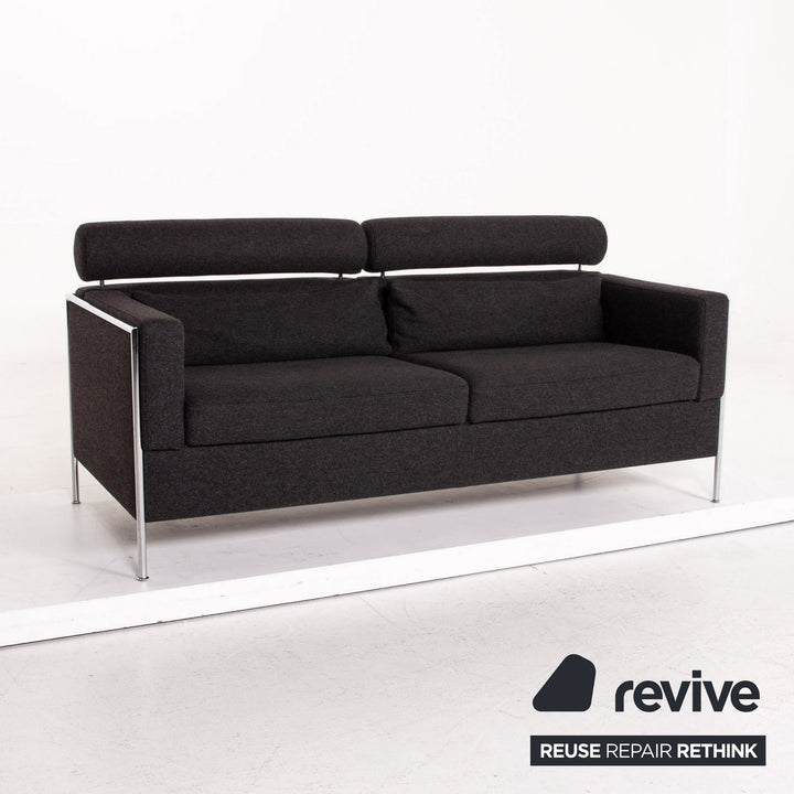 Cor Nemo Stoff Sofa Anthrazit Grau Dreisitzer Couch #14635