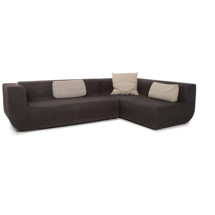 Cor Nuba Stoff Ecksofa Grau Anthrazit Sofa Couch #15179