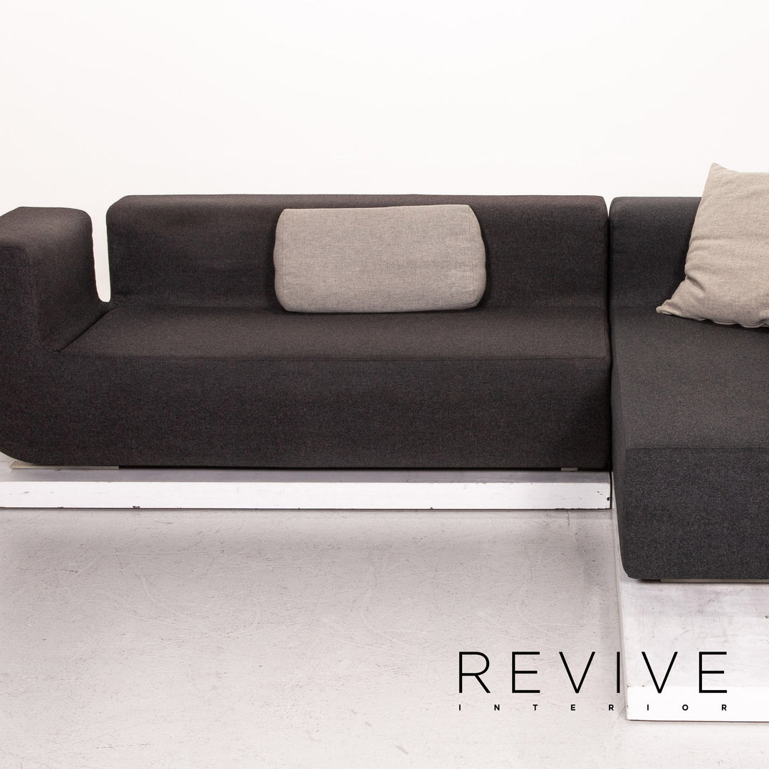 Cor Nuba Stoff Ecksofa Grau Anthrazit Sofa Couch #15179
