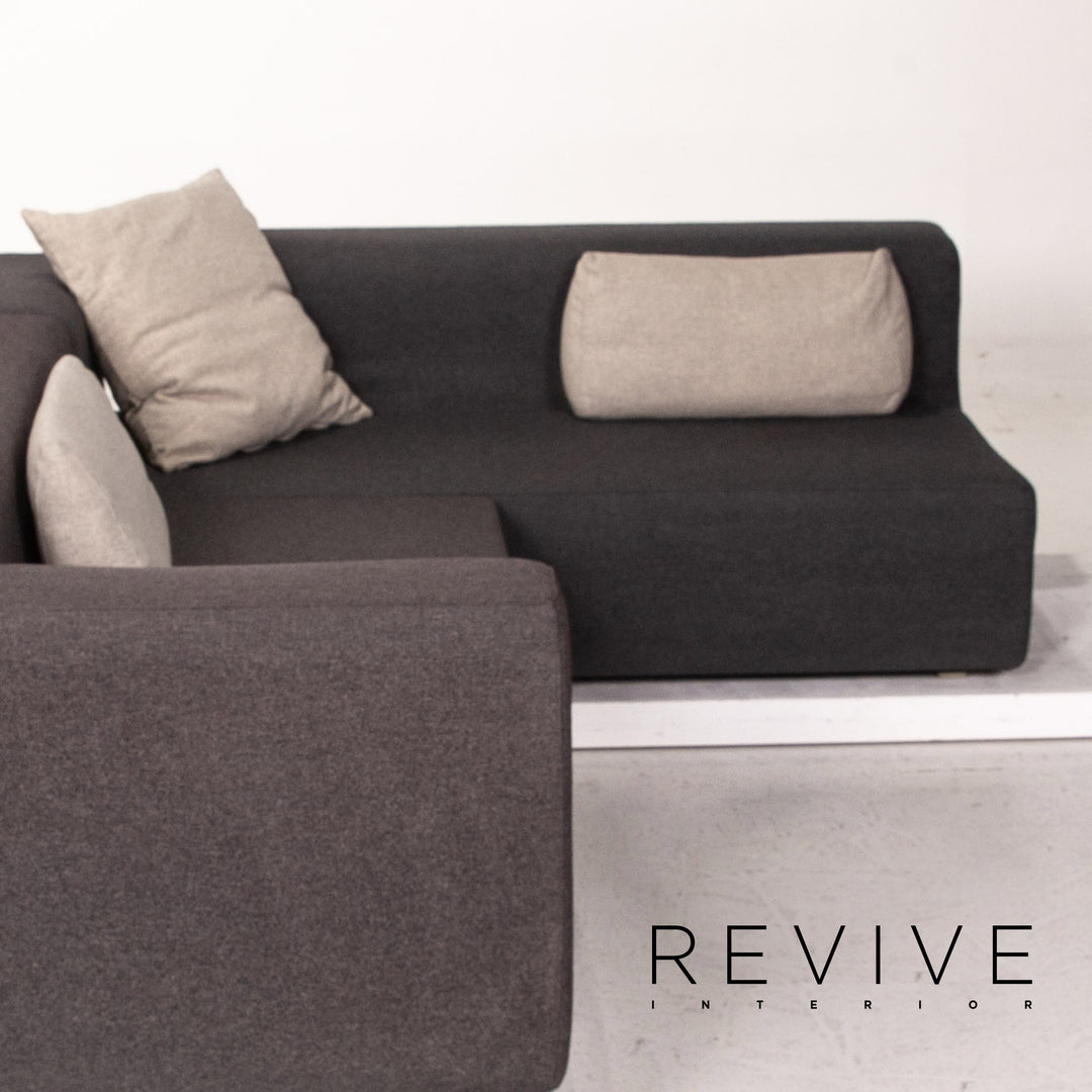Cor Nuba Stoff Ecksofa Grau Anthrazit Sofa Couch #15179