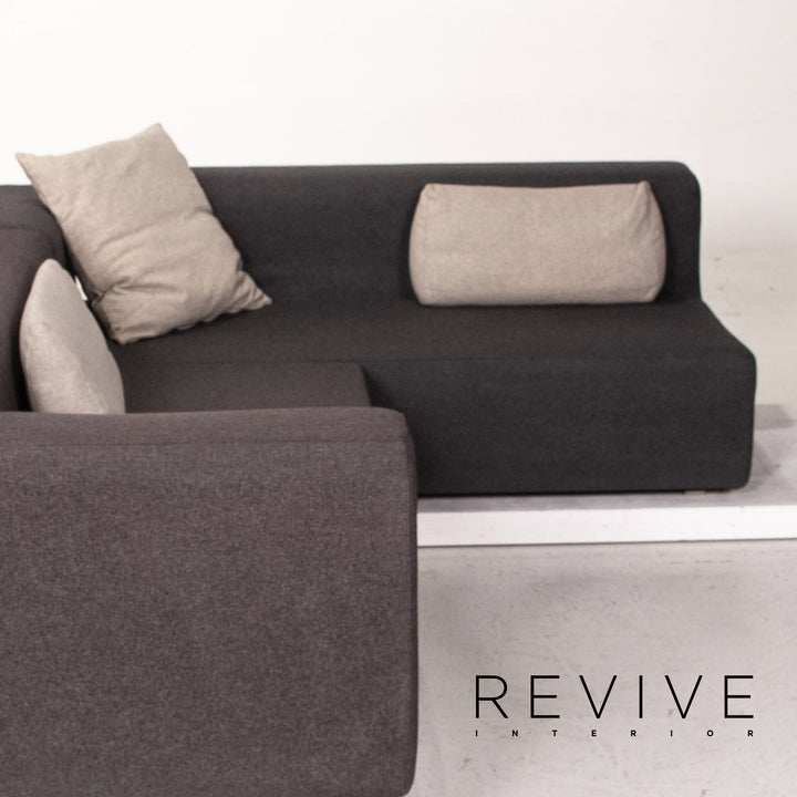 Cor Nuba Stoff Ecksofa Grau Anthrazit Sofa Couch #15179