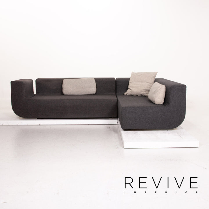 Cor Nuba Stoff Ecksofa Grau Anthrazit Sofa Couch #15179