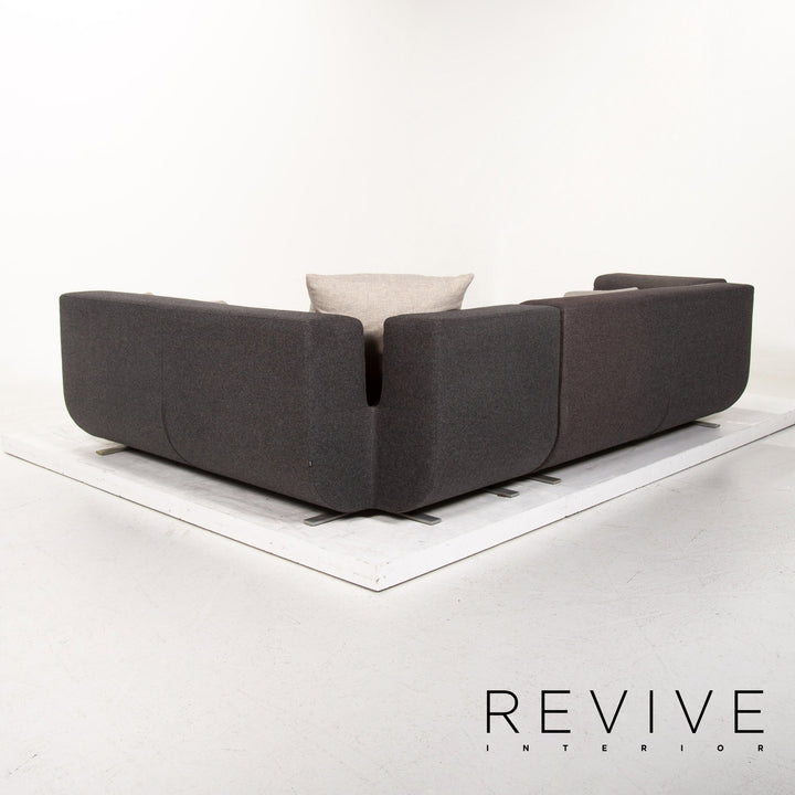 Cor Nuba Stoff Ecksofa Grau Anthrazit Sofa Couch #15179