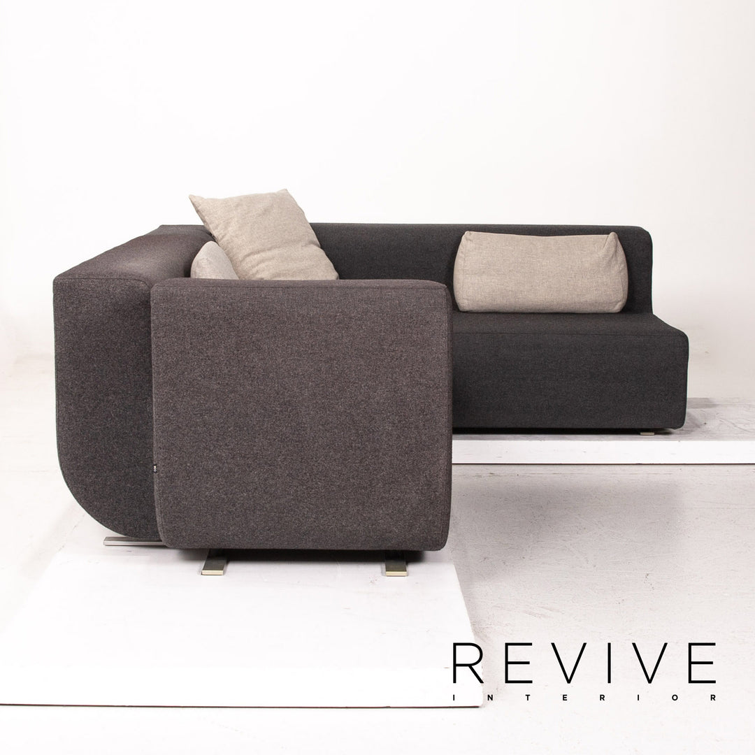 Cor Nuba Stoff Ecksofa Grau Anthrazit Sofa Couch #15179