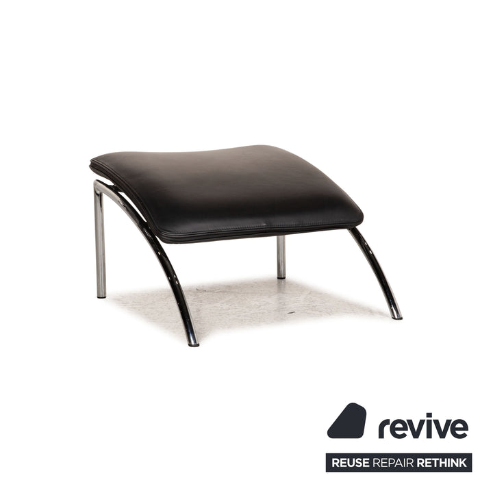 Cor Pando Leder Sessel Schwarz inkl. Hocker