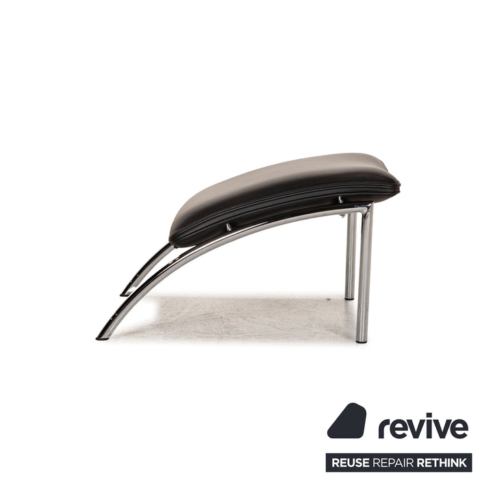 Cor Pando Leder Sessel Schwarz inkl. Hocker