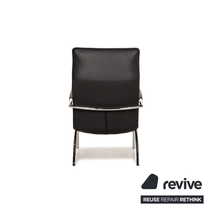 Cor Pando Leder Sessel Schwarz inkl. Hocker